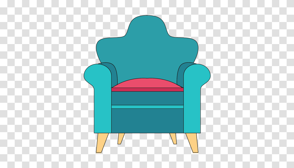 Rolled Arm Chair Cartoon, Furniture, Armchair, Cushion Transparent Png