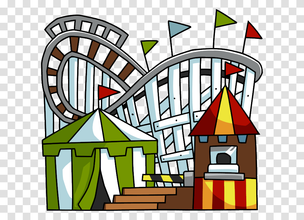 Roller Coaster Clip Art Free Image, Theme Park, Amusement Park, Building, Drawing Transparent Png