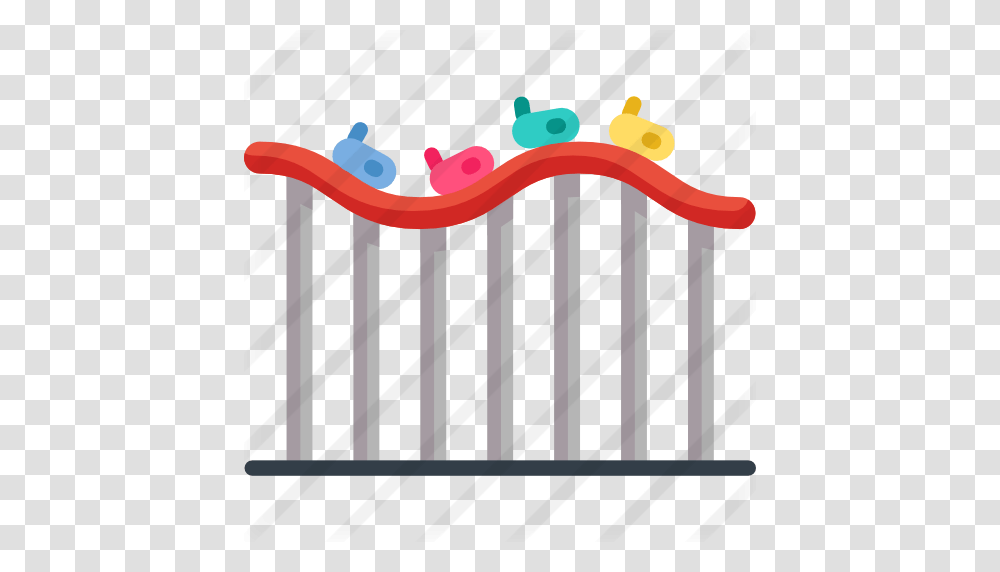 Roller Coaster, Gate, Fence, Light Transparent Png