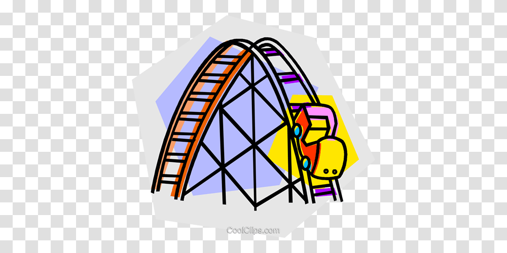Roller Coaster Rides Royalty Free Vector Clip Art Illustration, Amusement Park Transparent Png