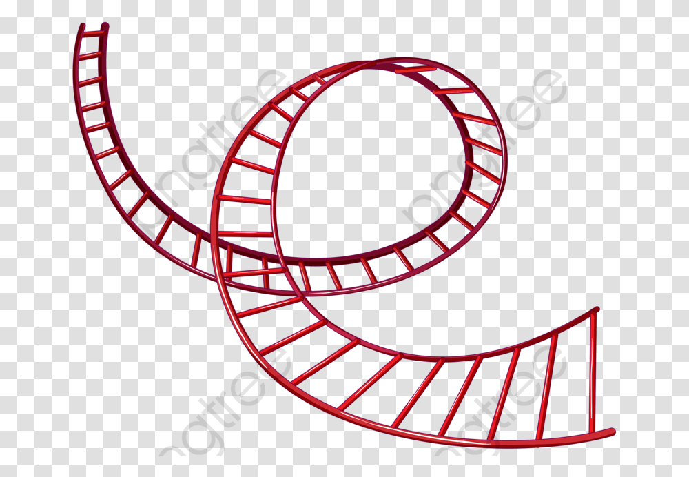Roller Coaster Tracks Clock With Missing Minute Hand, Amusement Park, Staircase, Hoop Transparent Png