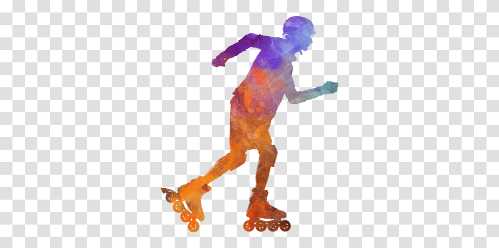 Roller Skater Inline 03 In Watercolor Inline Skates On Man, Mammal, Animal, Art, Light Transparent Png
