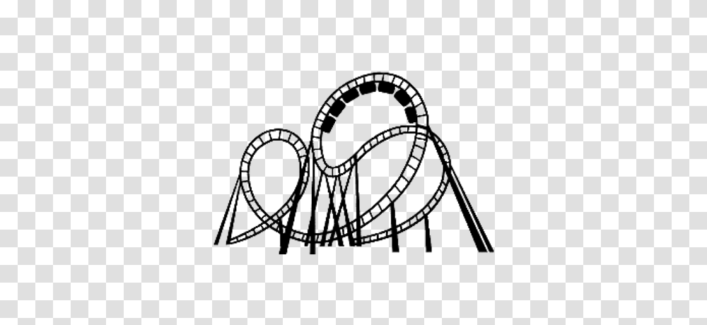 Rollercoaster Black And White Clipart, Amusement Park, Roller Coaster, Whip Transparent Png