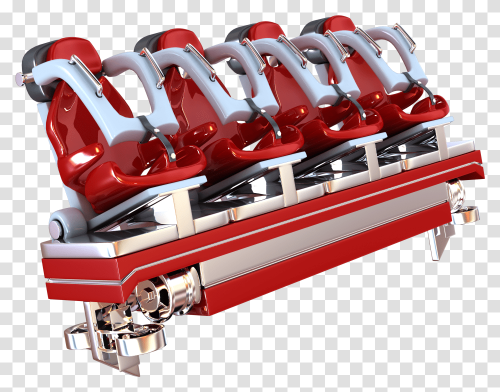 Rollercoaster Clipart Car Roller Coaster Seats Clipart, Fire Truck, Vehicle, Transportation, Amusement Park Transparent Png