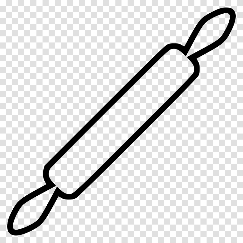 Rolling Pin Rolling Pin Black And White, Weapon, Weaponry, Bomb, Shovel Transparent Png