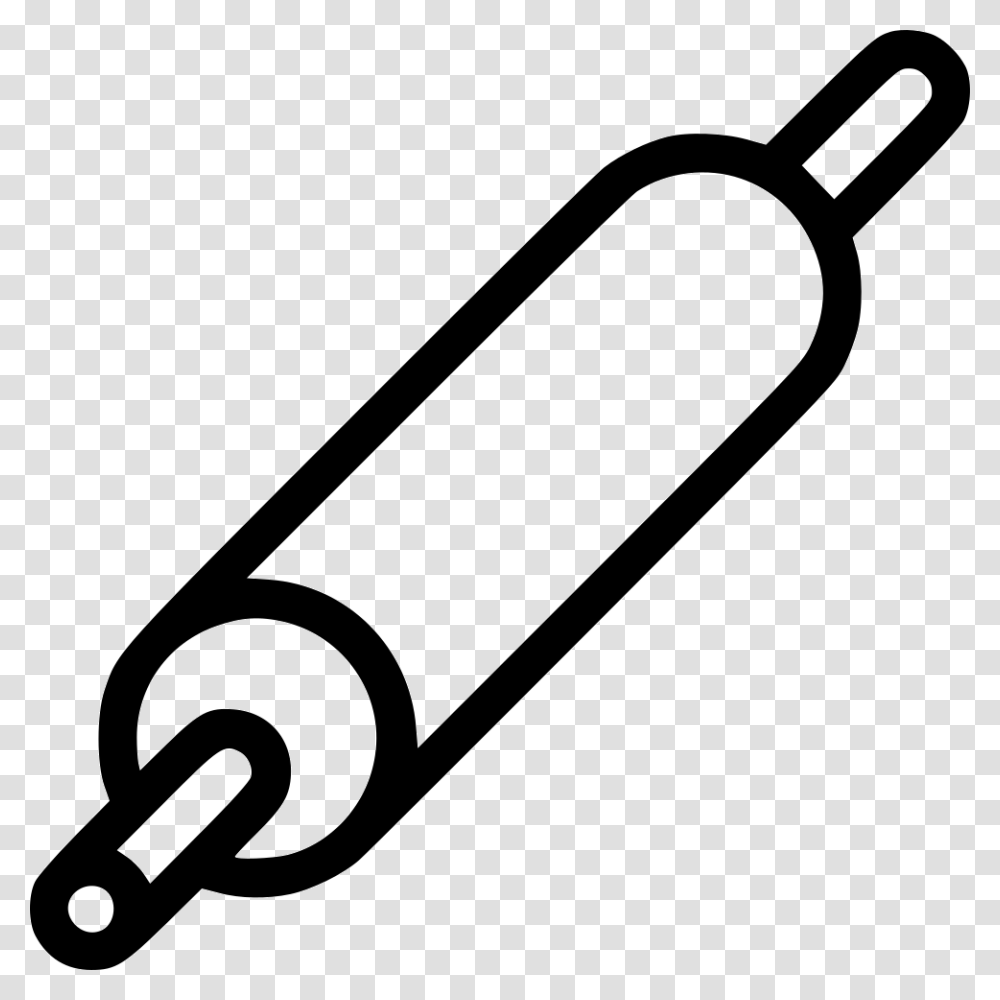 Rolling Pin Rolling Pin Clipart Black And White, Shovel, Tool, Lawn Mower, Injection Transparent Png