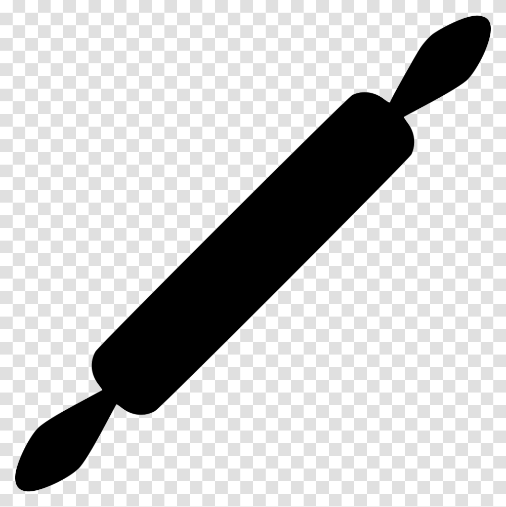 Rolling Pin Solid Icon Free Download, Marker, Silhouette, Bomb, Weapon Transparent Png