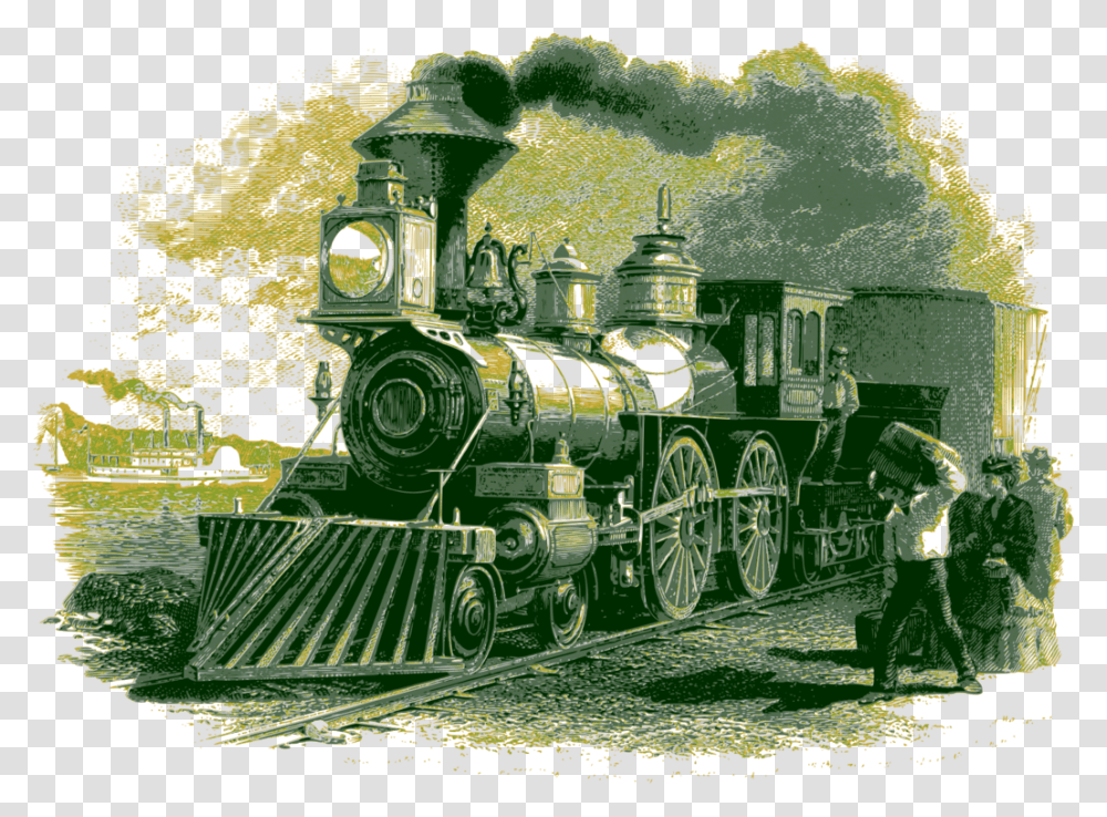 Rolling Stockmotor Vehiclerail Transport Victorian Era Steam Engine, Wheel, Machine, Locomotive, Train Transparent Png