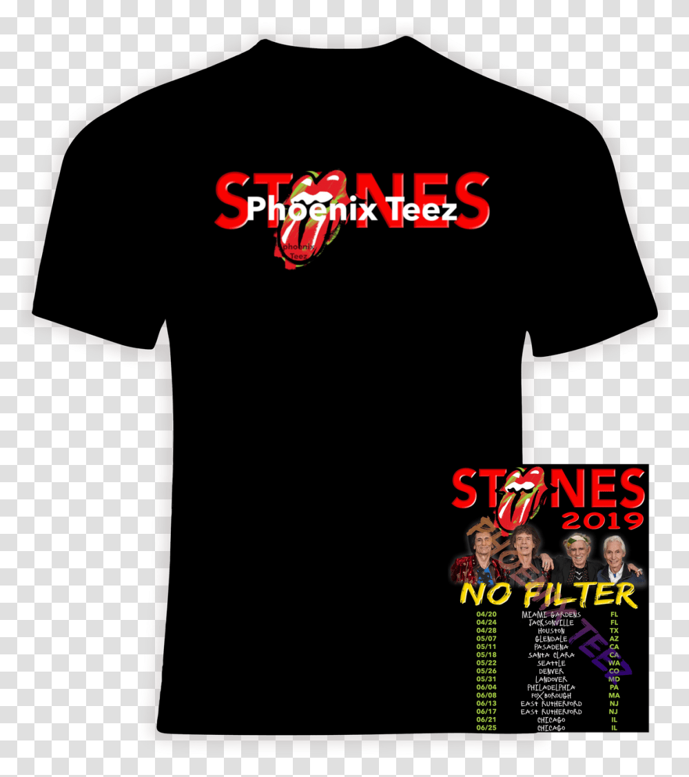 Rolling Stones 2019 Concert Tour No Filter Celine Dion Concert Tour T Shirts, Person, Sleeve, T-Shirt Transparent Png