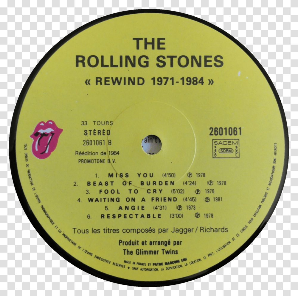 Rolling Stones 45 Records, Disk, Dvd Transparent Png