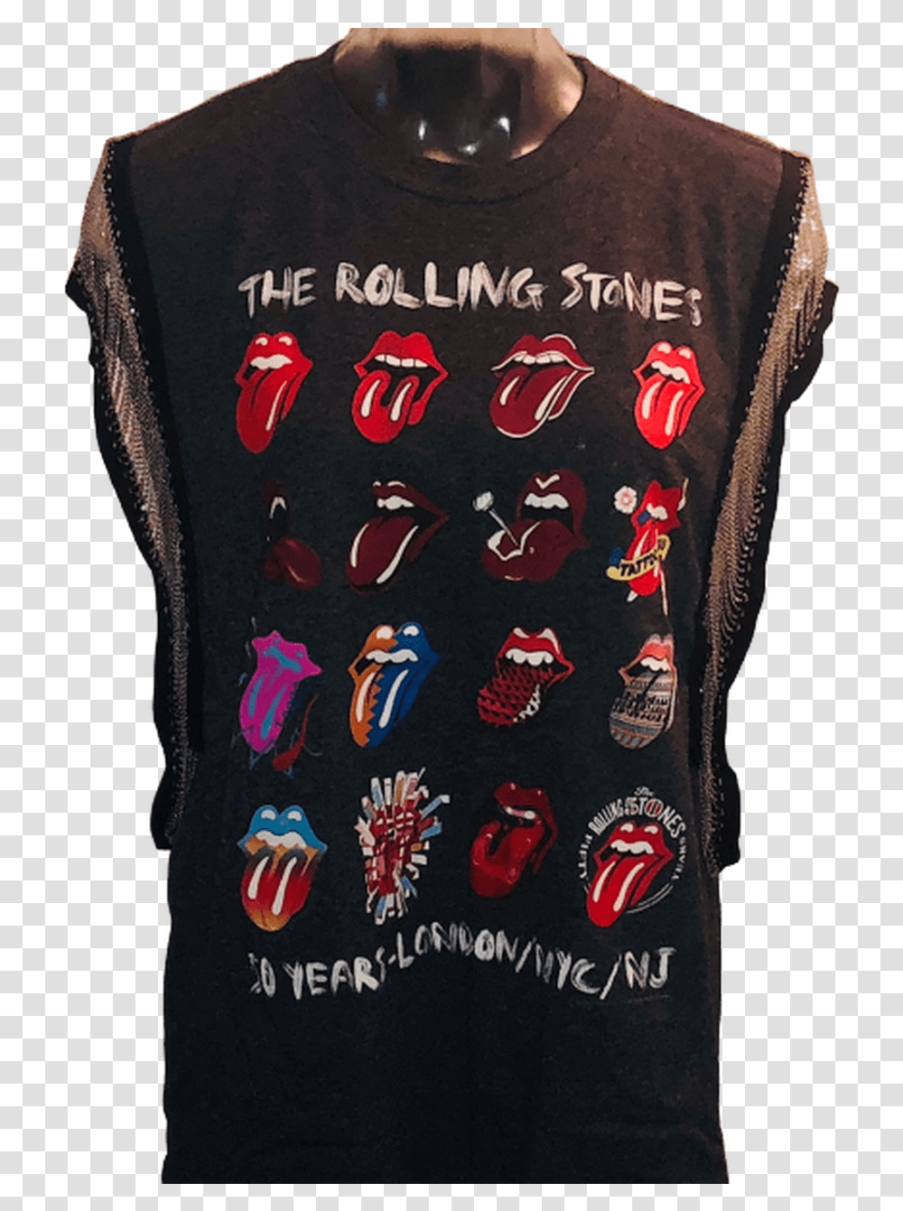 Rolling Stones Tongue Logos 50 Years Ny Nj London Rolling Stones, Apparel, Vest, Lifejacket Transparent Png