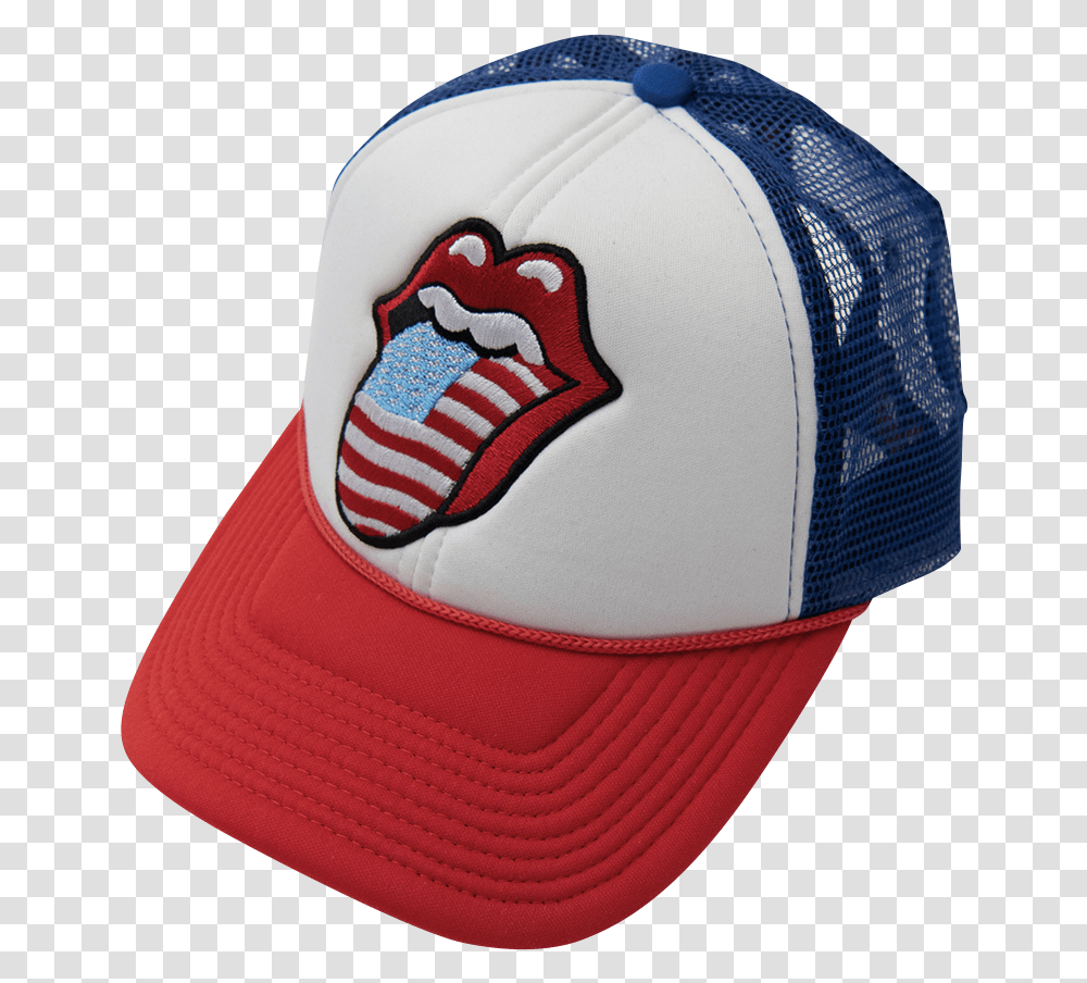 Rolling Stones Tongue Rolling Stones Trucker Hat, Apparel, Baseball Cap, Sport Transparent Png