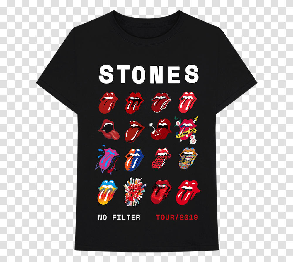 Rolling Stones Tongues T Shirt, Apparel, T-Shirt Transparent Png