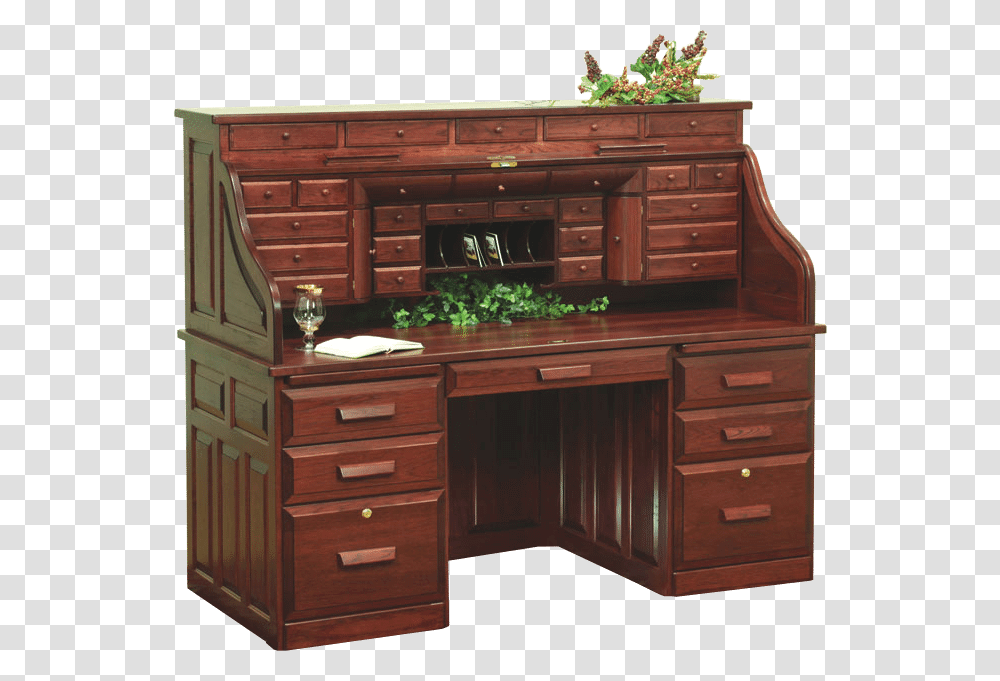 Rolltop Desk, Furniture, Table, Computer, Electronics Transparent Png