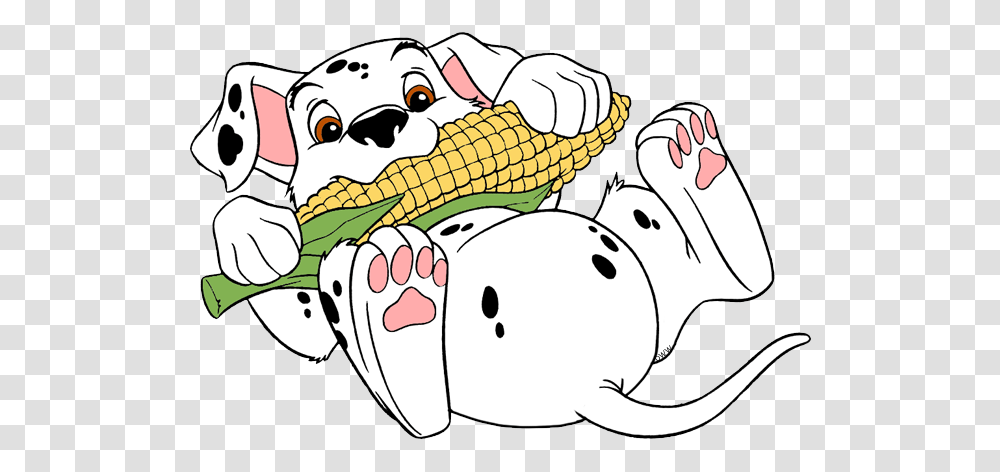 Rolly Eating Corn Clip Art From Dalmatians All Things Disney, Plant, Vegetable, Food, Grain Transparent Png