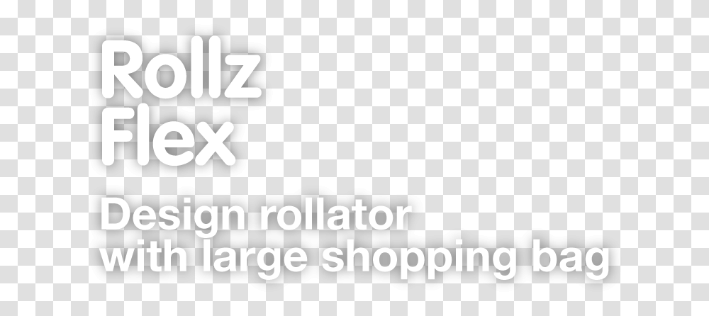 Rollz Flex Design Rollator With A Large Bag Darkness, Alphabet, Number Transparent Png
