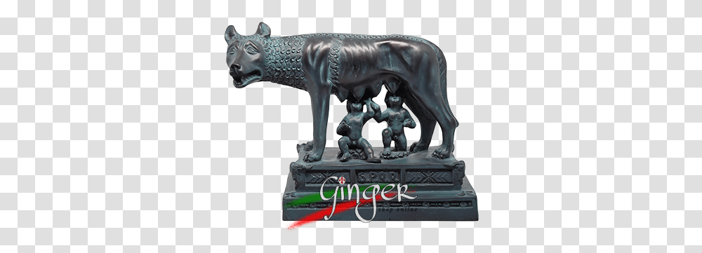 Roma Lupa Capitolina Lupa Di Romolo E Remo Statue, Sculpture, Mammal, Animal Transparent Png