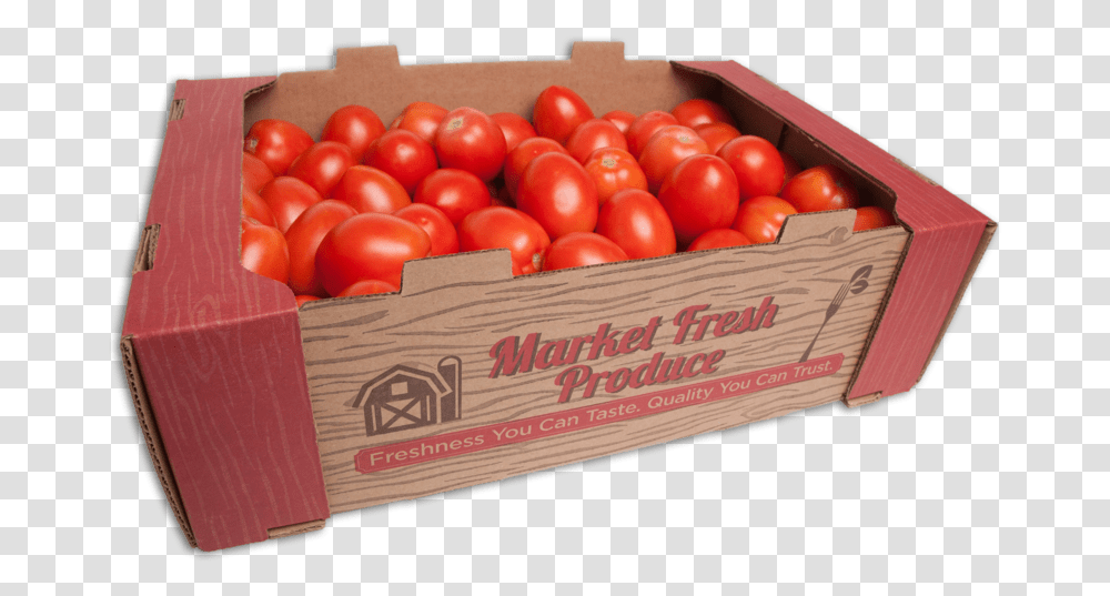 Roma Tomatoes No Background Plum Tomato, Plant, Vegetable, Food, Box Transparent Png