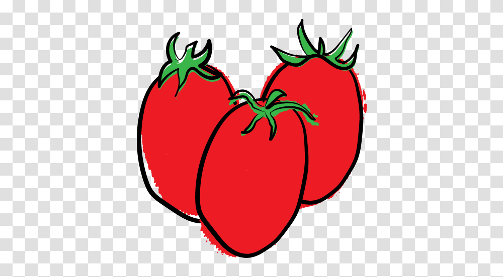 Roma Tomatoes, Plant, Food, Fruit, Strawberry Transparent Png