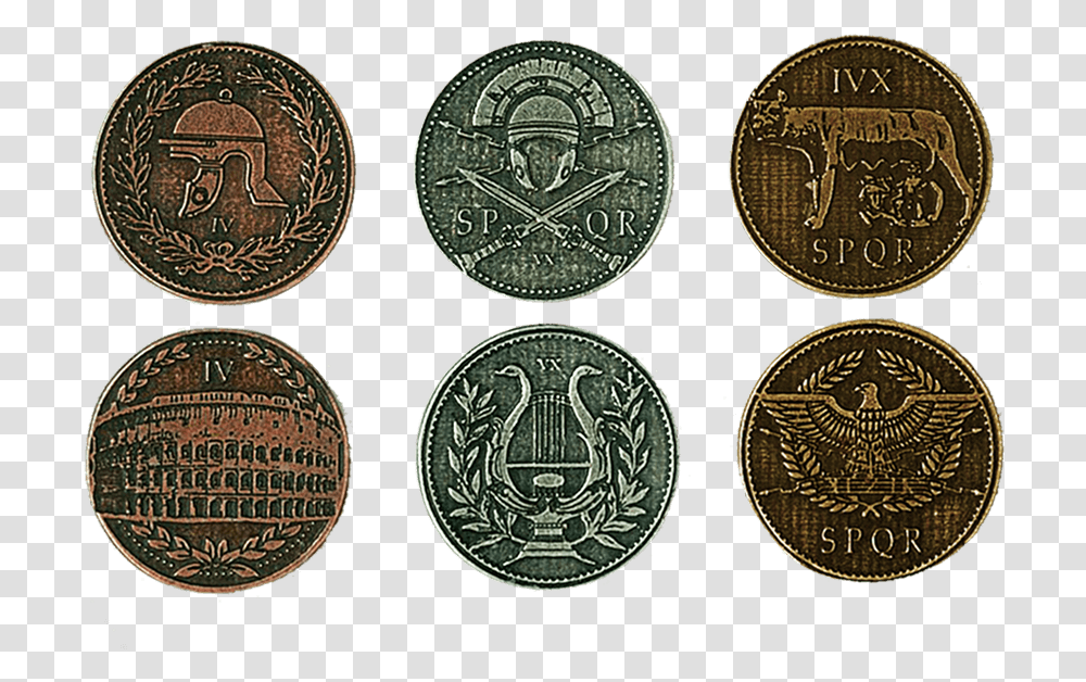 Roman Coin Set Medieval Coins, Money, Nickel, Rug, Dime Transparent Png
