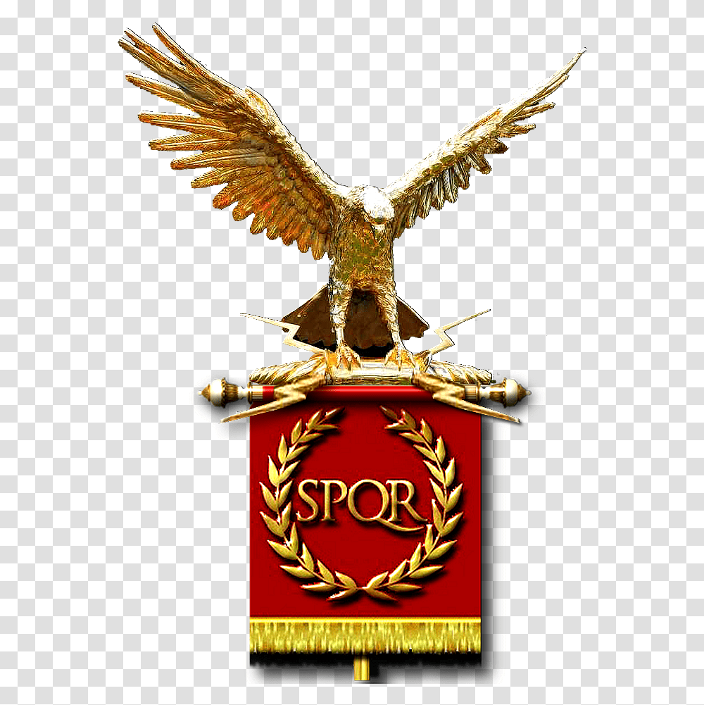 Roman Eagle Vexilloid Of The Roman Empire, Bird, Animal, Trophy, Emblem Transparent Png