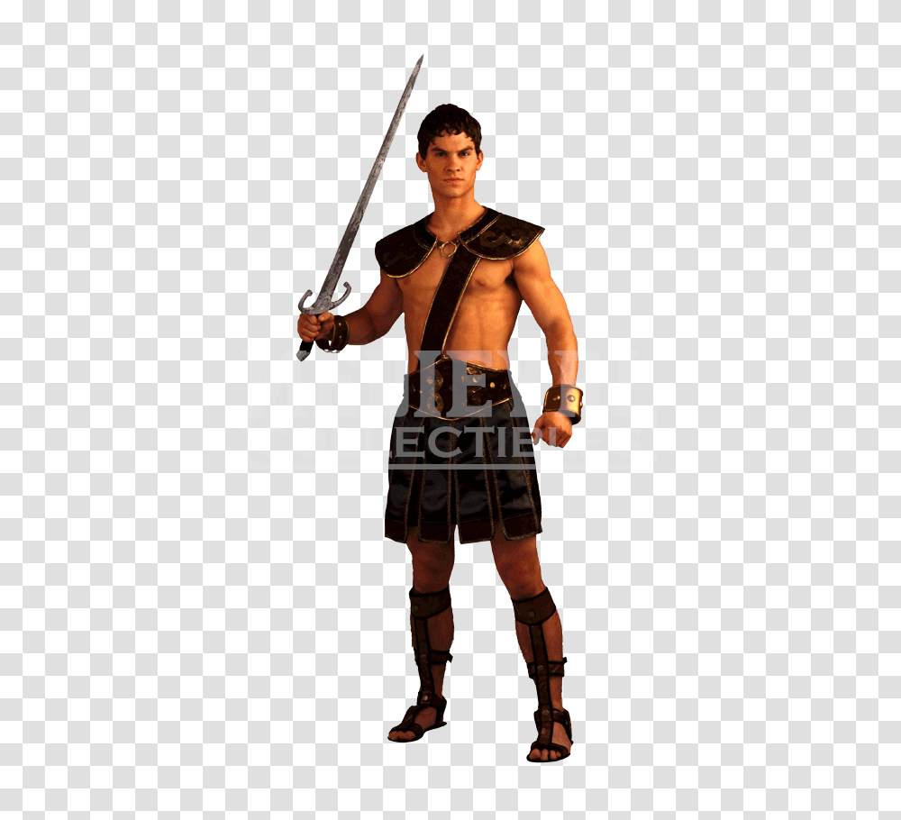 Roman Gladiator Mens Costume, Person, Human, Samurai, Ninja Transparent Png