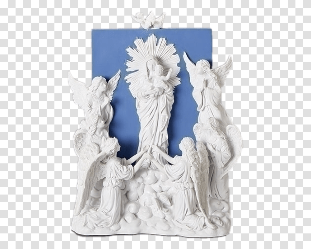 Roman Inc 9 Madonna Of The Angels Statue Dragon, Sculpture, Art, Ivory, Archangel Transparent Png