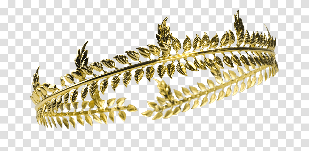 Roman Laurel Crown Laurel Wreath Crown, Plant, Leaf, Gold, Fern Transparent Png