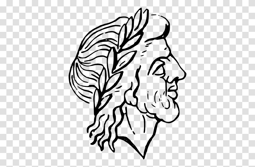 Roman Man Clip Art Free Vector, Stencil, Drawing, Floral Design Transparent Png