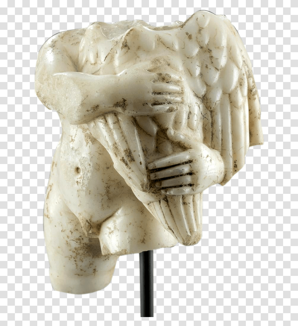 Roman Marble Cupid Holding Bird Art Loss Certificate Stone Carving, Fungus, Ivory, Ice Cream, Dessert Transparent Png
