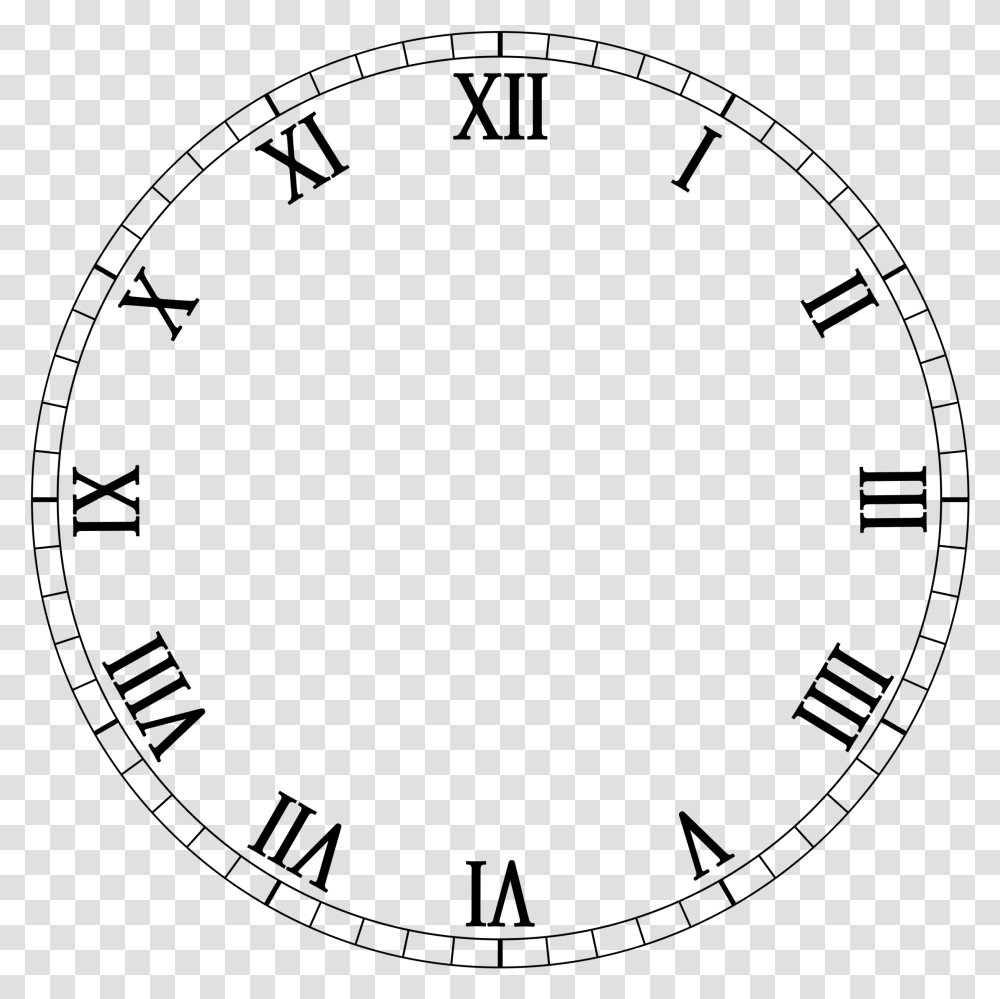 Roman Numeral Clock Face Roman Numerals Clock, Gray, World Of Warcraft Transparent Png