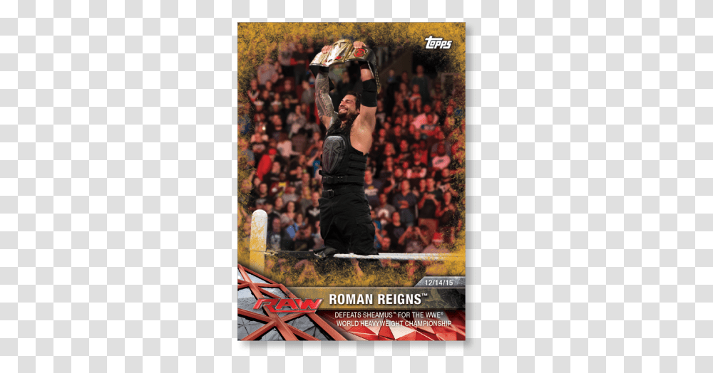 Roman Reigns 2017 Wwe Road To Wrestlemania Base Cards Wwe, Person, Audience, Crowd, Poster Transparent Png