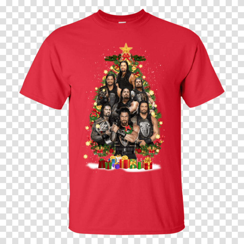 Roman Reigns Christmas Tree Shirt Cuteetshirt, Person, Plant, Flower Transparent Png