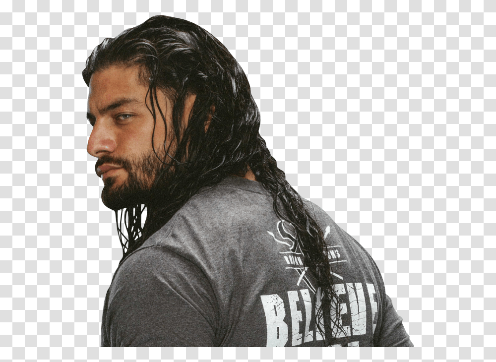 Roman Reigns Download Leather Jacket, Face, Person, Human, Beard Transparent Png