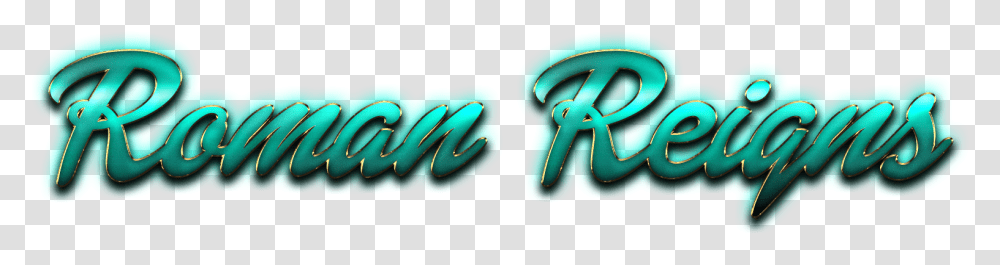 Roman Reigns Logo Calligraphy, Light, Rubber Eraser, Neon Transparent Png