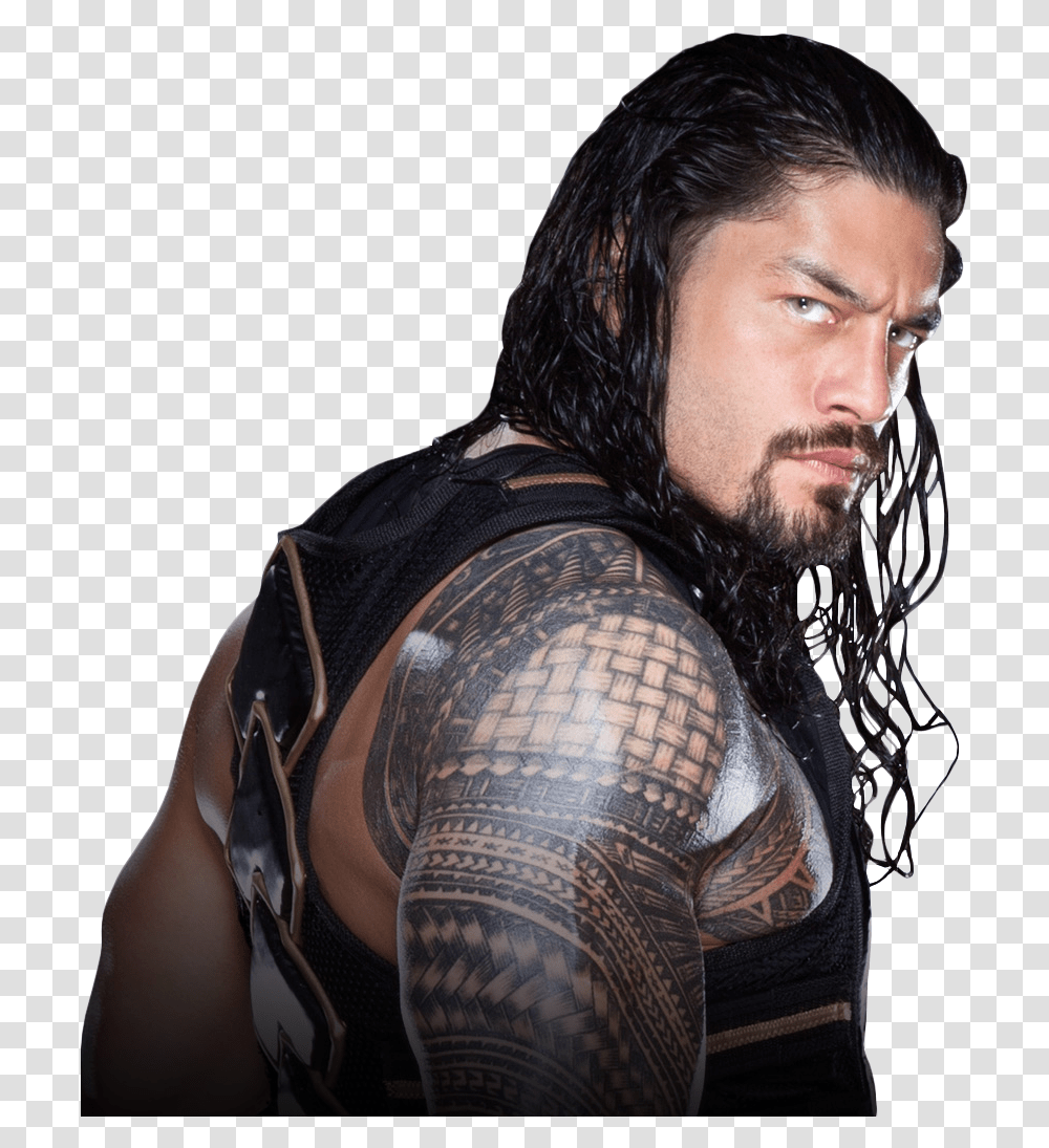 Roman Reigns, Skin, Tattoo, Person, Human Transparent Png