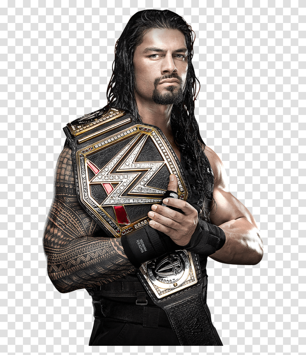 Roman Reigns Wwe World Champion, Skin, Person, Human, Face Transparent Png
