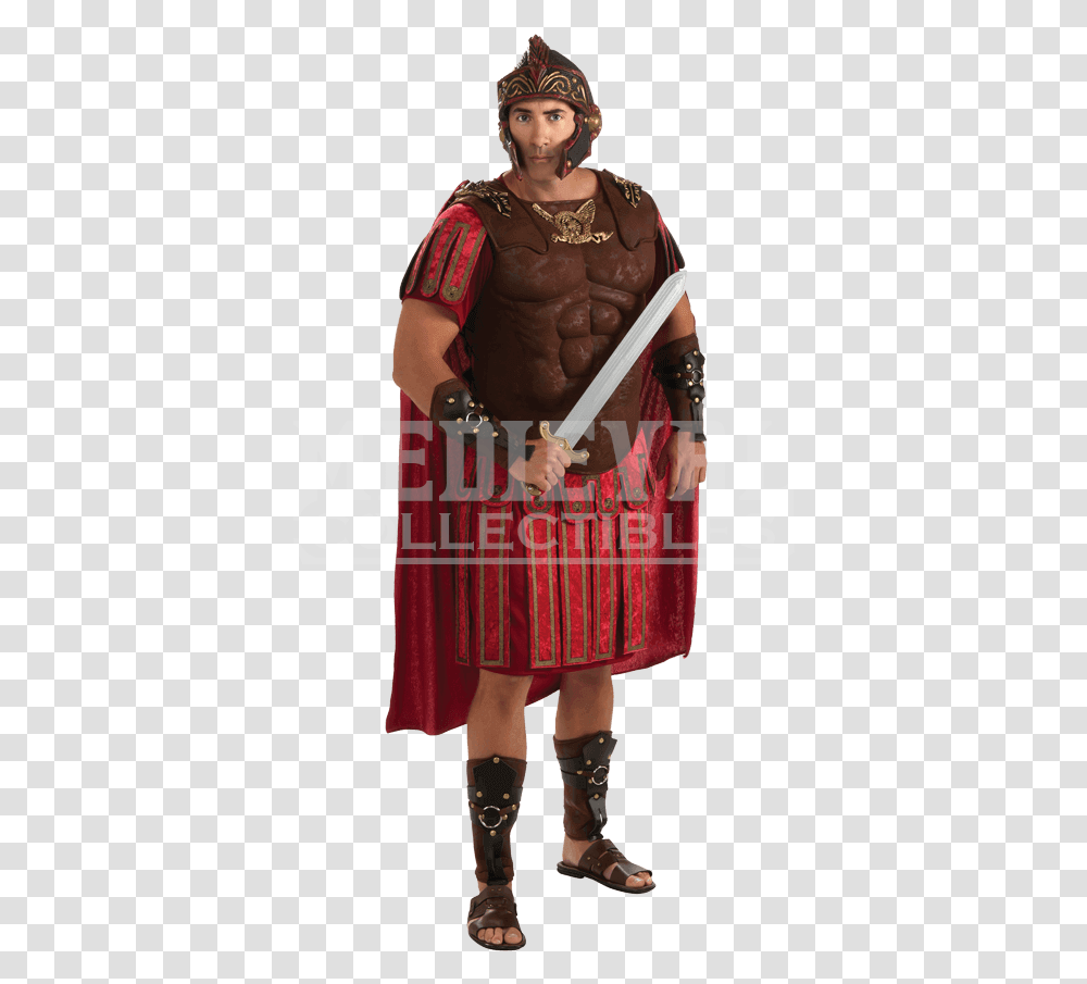 Roman Soldier Costume For Adult Roman Soldier, Person, Sleeve, Tartan Transparent Png