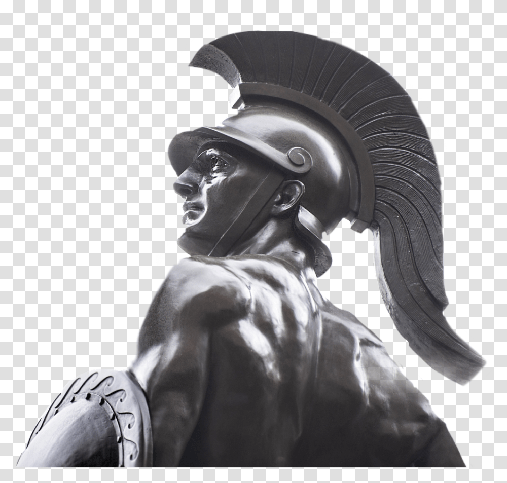 Roman Soldier Statue Sculpture Masculinity, Person, Human, Helmet Transparent Png