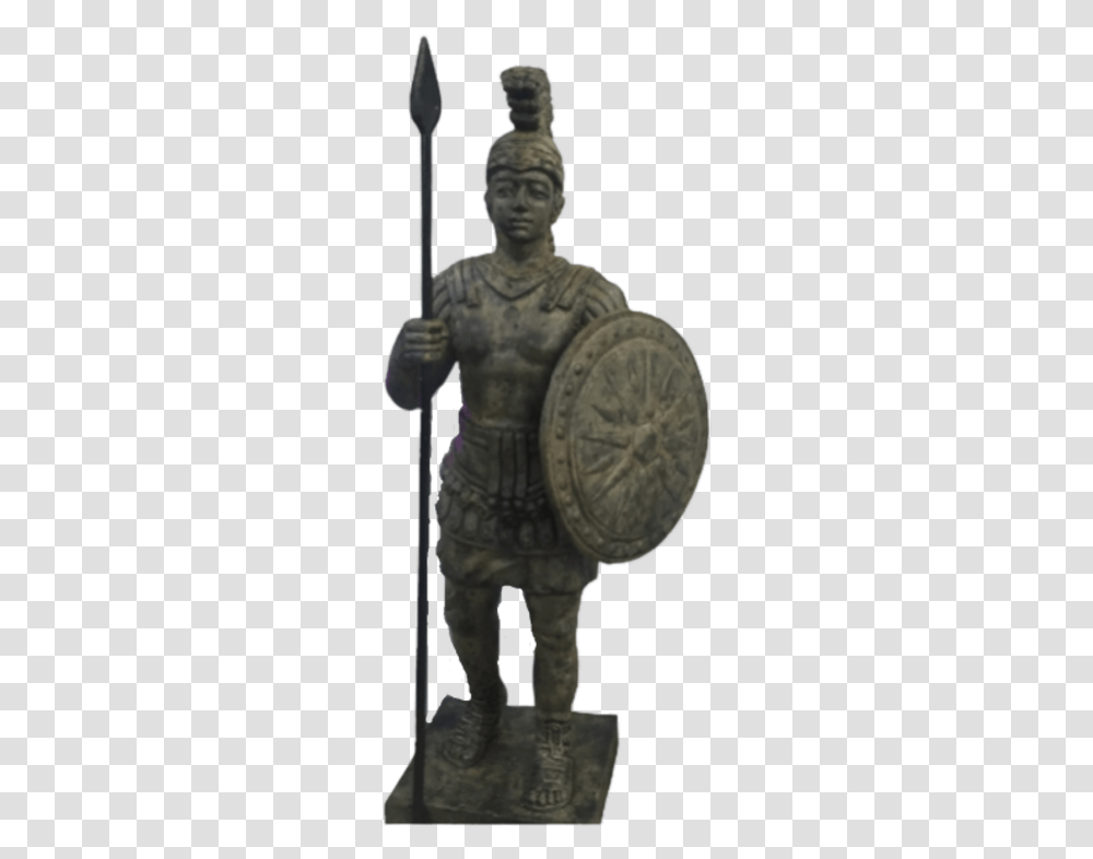 Roman Warrior Bronze Sculpture, Person, Human, Armor, Knight Transparent Png