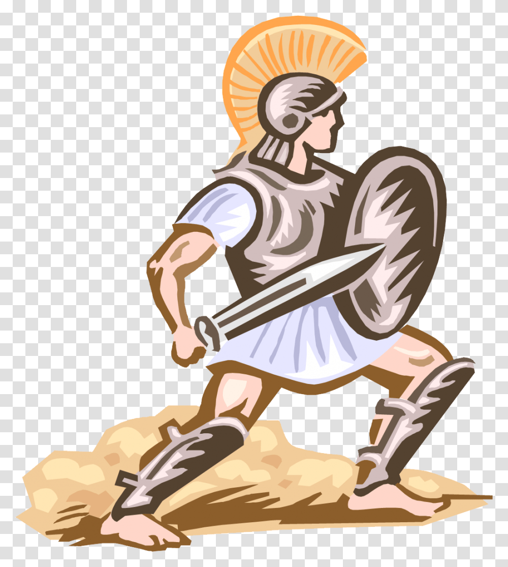 Roman Warriors Clipart Gladiator Armour Of God, Duel, Knight, Armor, Shield Transparent Png