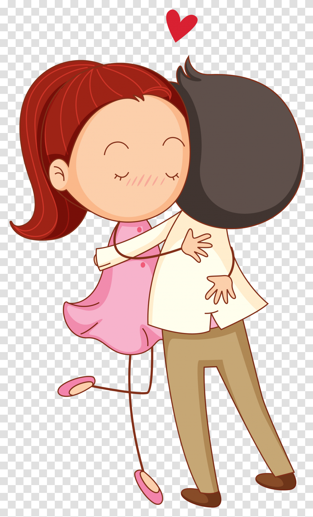 Romance Couple Hug Love Cartoon Husband And Wife Cartoon, Female, Girl, Portrait, Face Transparent Png