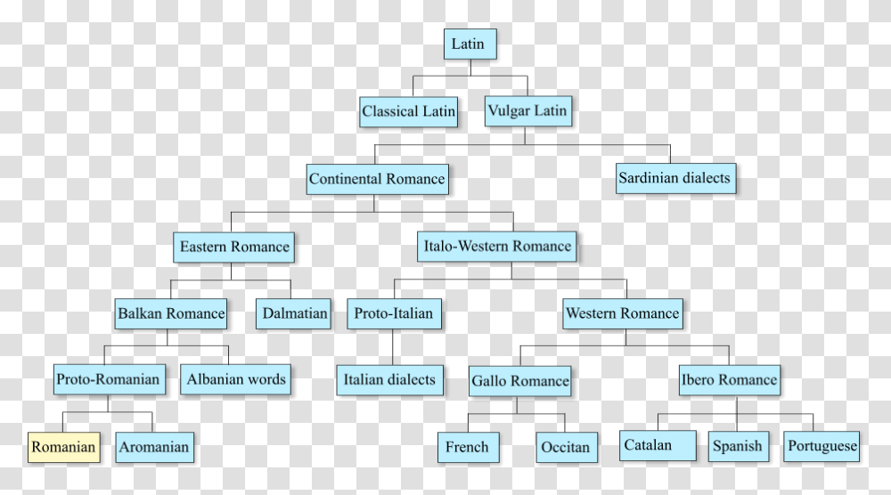Romance Languages And Romanian Romanian Language Family Tree, Plot, Plan, Diagram Transparent Png