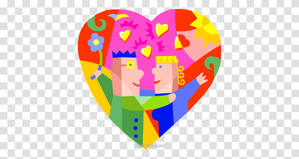 Romance Two Lovers Royalty Free Vector Clip Art Illustration, Balloon, Paper, Astronomy Transparent Png