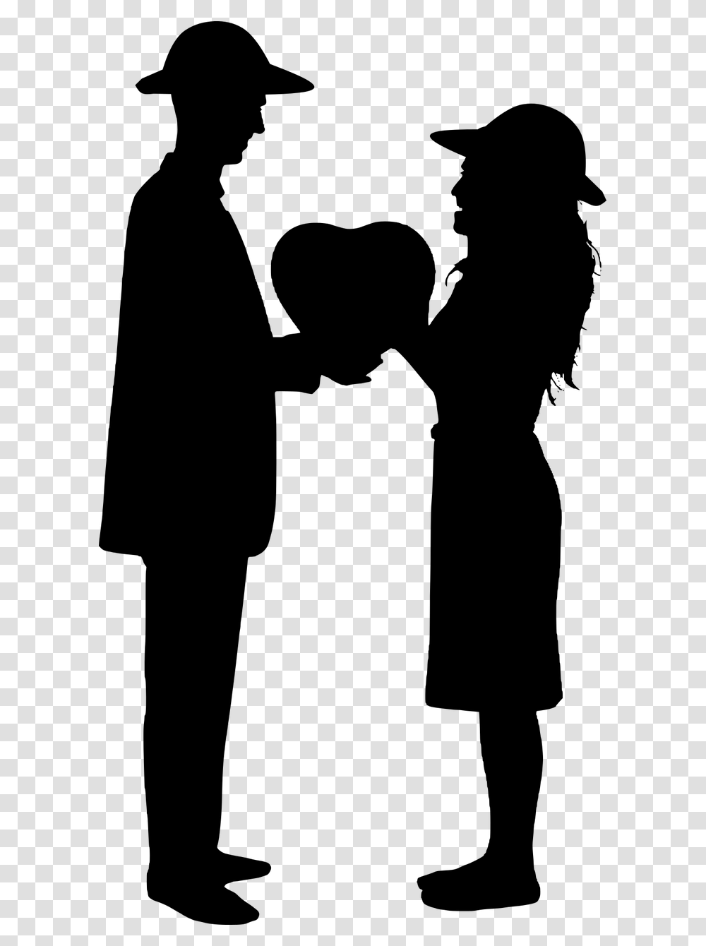 Romance Valentines Couple Silhouette, Gray, World Of Warcraft Transparent Png