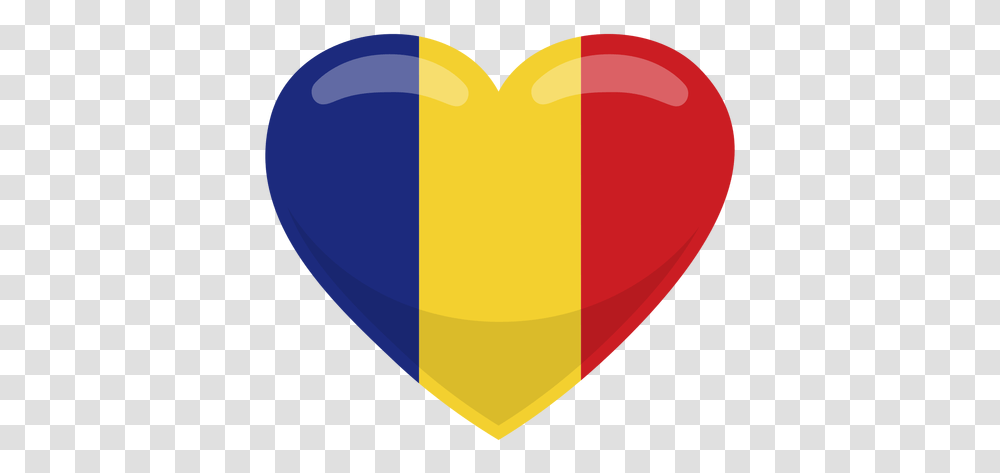 Romania Heart Flag & Svg Vector File Romanian Flag Heart, Plectrum Transparent Png