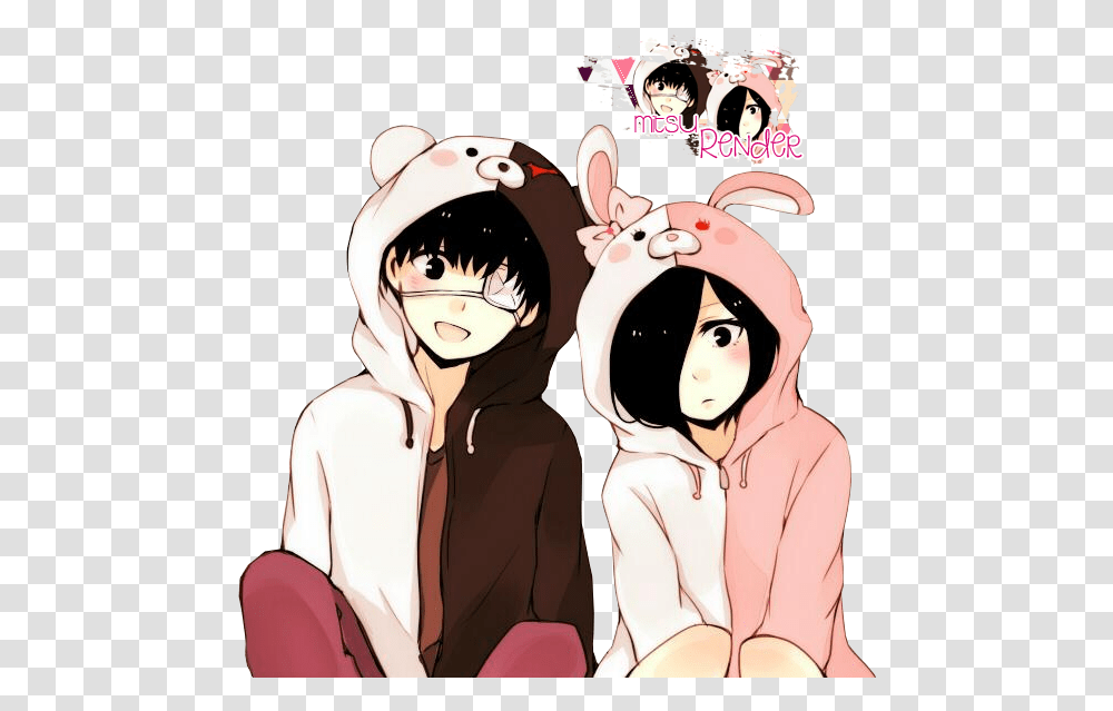 Romantic Anime Couple File All Touka X Kaneki Render, Person, Human, Clothing, Apparel Transparent Png