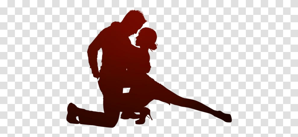 Romantic Couple Dancing Clipart Romantic Silhouette, Person, Human, Kneeling Transparent Png