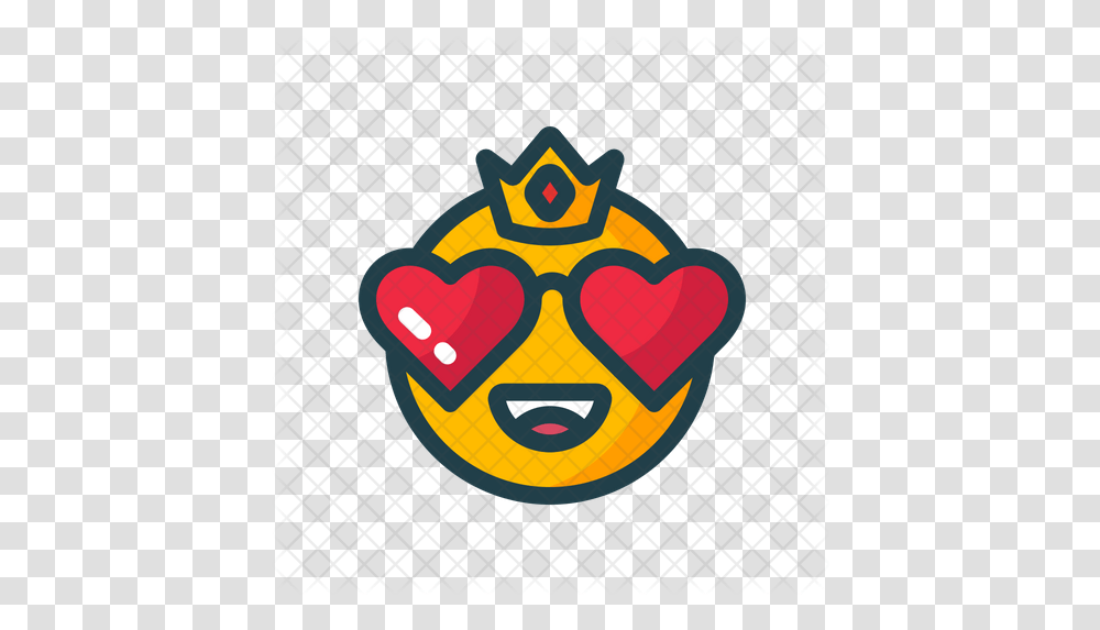 Romantic Emoji Icon Clip Art, Pac Man, Label, Text, Symbol Transparent Png