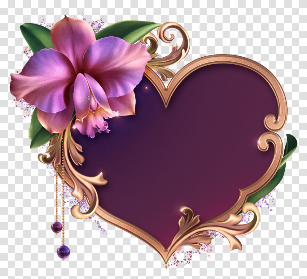 Romantic Orchids, Floral Design, Pattern Transparent Png
